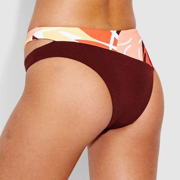 NWT Seafolly Cut Copy Split Side Brazilian in Tangelo - Picture 3 of 16